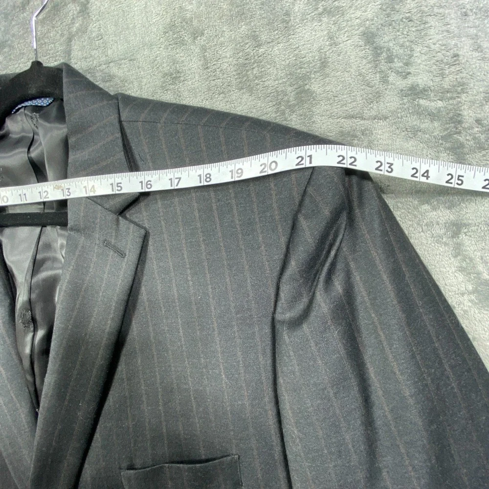 Ralph‎ Lauren Blazer Size 54R Sport Coat Jacket Wool Black Label Striped Suit